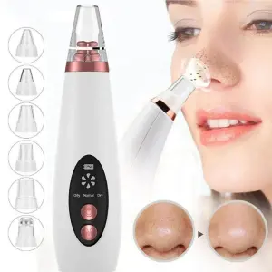 KOJA Blackhead Remover Multifunctional 6 in 1 Tool | Electric Derma suction Machine | Pimple Acne Pore Cleaner Vacuum Tool | USB Rechargeable | Facial Cleanser Device for Nose & Skin Care | For MEN & WOMEN