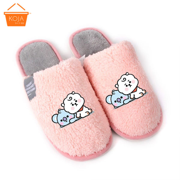KOJA BTS Baby Series Slippers Cute BT21 Autumn and Winter Lamb Wool Cotton Slippers - Image 2