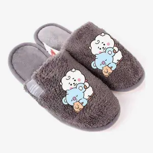 KOJA BTS Baby Series Slippers Cute BT21 Autumn and Winter Lamb Wool Cotton Slippers