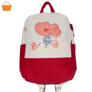 KOJA BTS Bangtan Boys BT21 Backpack School Bag Unisex Cosplay Prop - Red TATA