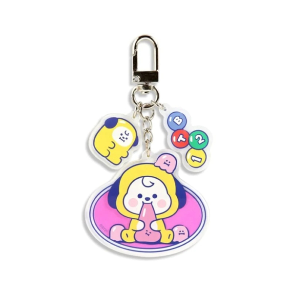 KOJA BTS BT21 Keychain Jelly Key Ring KPOP Car Bag Phone Pendant Key Chain - Image 2