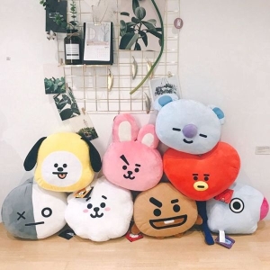 KOJA BTS Plush Pillows Kpop Bangtan Boys Bt21 Warm Bolster Cushion Plushie