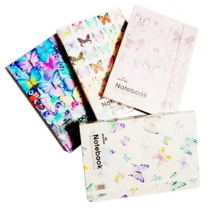KOJA Butterfly Print Lined Large Notebook Journal Diary 96 Sheets