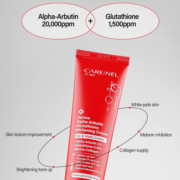 KOJA CARE:NEL - Derma Alpha Arbutin Glutathione Sparkling Cream 45 ML - Image 3