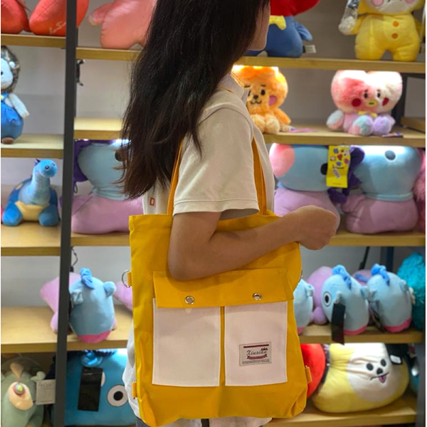 KOJA Cartoon Graphic Front Pocket shopper Bag - Image 3