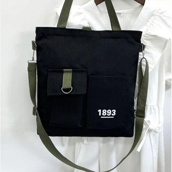 KOJA Cartoon Graphic Front Pocket shopper Bag - Image 5