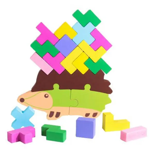 KOJA Children Tetris Jenga Toys Rainbow Blocks Stacking Balance Games Montessori Educational Wooden Puzzle - Image 2