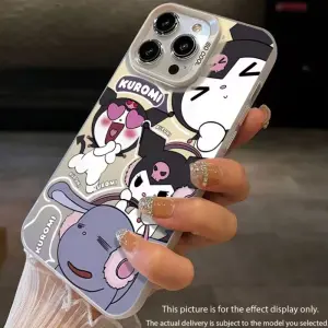 KOJA Cute And Coquettish Kuromi Pattern Colorful Pattern Mobile Phone Case for Iphone