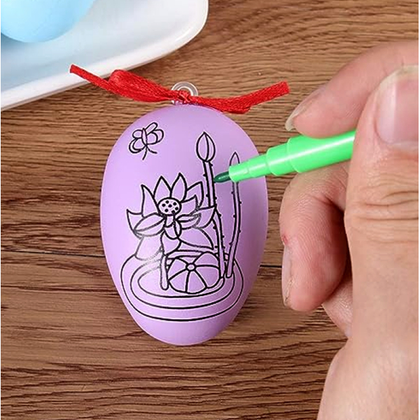 KOJA Easter Eggs Surprise Toys to Paint and Decorating Hanging Easter Eggs with Rope Crafts - Image 2