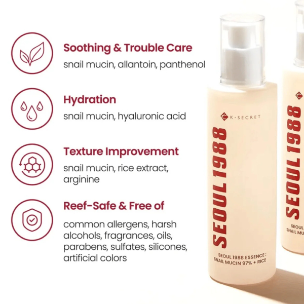 KOJA Essence : Snail Mucin 97% + Rice 100ML - Image 4