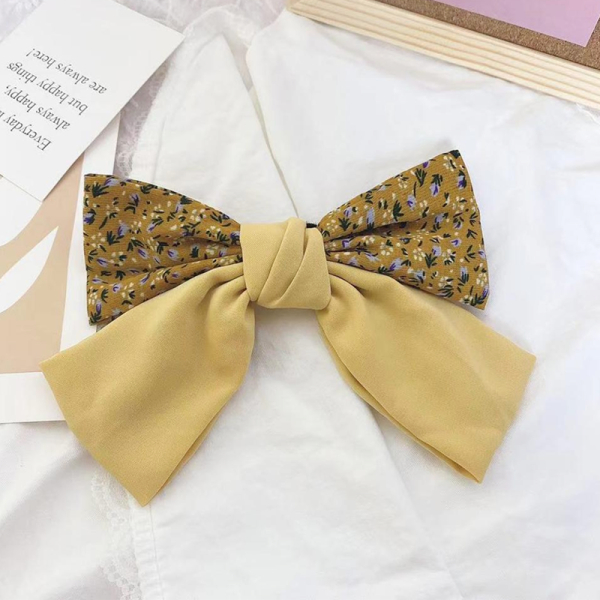 KOJA Fairy Big Bow Hairpin Back Head Spring Clip Retro Japanese Floral Hair Accessories For Girls - Image 5