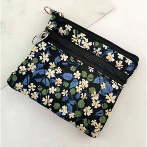 KOJA Floral Coin Purse ,Coin Pouch ,Flowers ,Leaves ,Bag,Business Card Holder ,Purse ,Coin Purse For Women ,girls