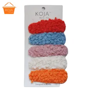 KOJA Hair Clips 5pcs Fuzzy Cute Hair Clips for Toddler Kids Elegant Snap Hair Clips