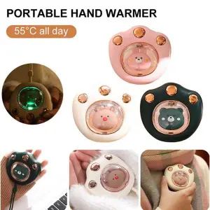 KOJA Hand Warmers Rechargeable, Cat Paw Cute Portable USB, Reusable Winter Heater
