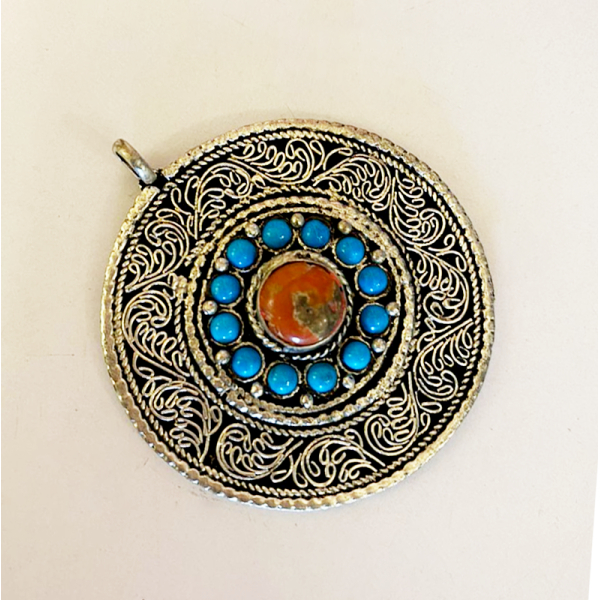 KOJA Handcrafted Nepalese Tibetan Collection Siku Puucha Stone Pendent - Image 3
