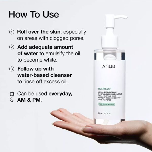 KOJA Heartleaf Pore Control Cleansing Oil Mild – 200ml - Image 2