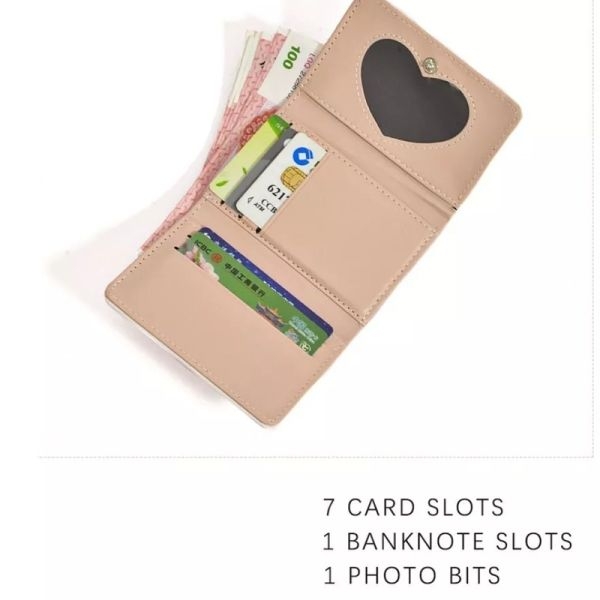 KOJA Kawaii Bunny Pattern Short Wallet, Clutch Trifold Coin Purse, Trendy Credit Card Case - Image 2