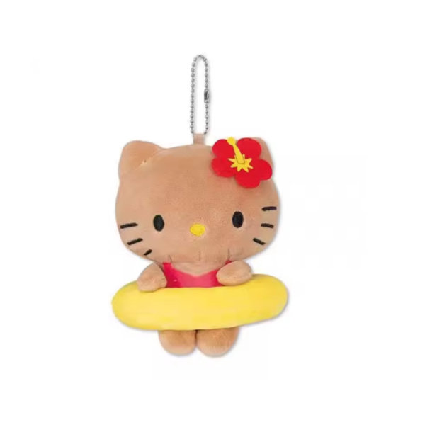 KOJA Kawaii Sanrio Hello Kitty Cartoon Creative Kt Mermaid Surfboard Plush Toys Backpack Pendant Accessories Keychain Birthday Gifts - Image 5