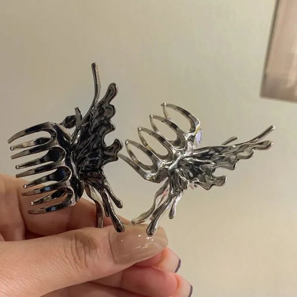 KOJA Korean Elegant Butterfly Metal Hair Claw Clip - Image 5
