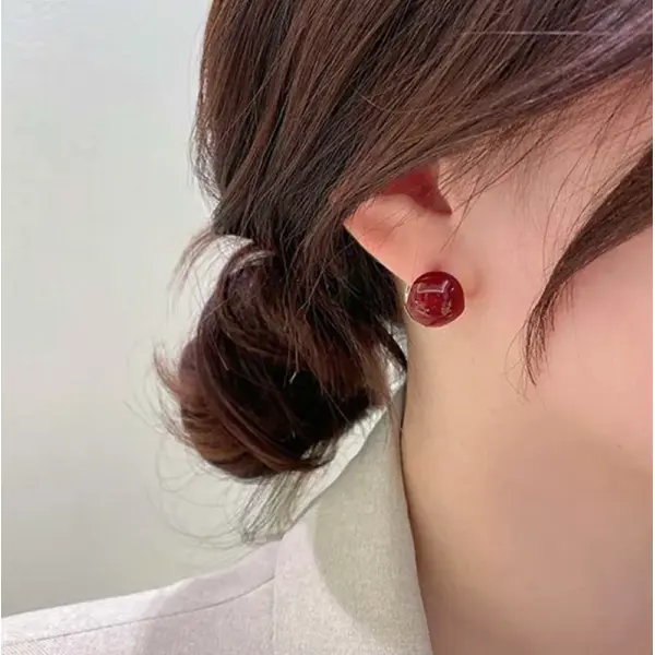 KOJA Korean Round Elegent Earstud - Image 2