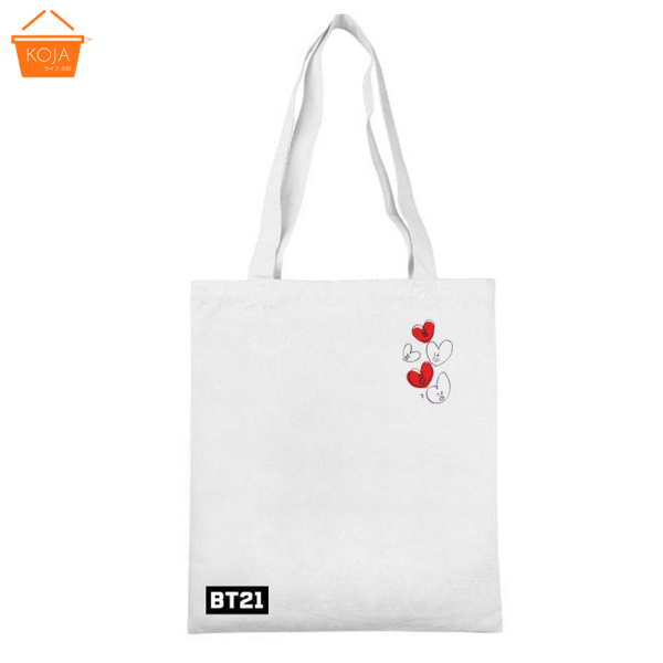 KOJA KPOP BTS Should Bag Canvas bag Cute Cartoon Printing Korean Tote bag - Image 2