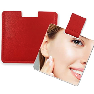 KOJA Leather Compact Foldable Makeup Mirror Pocket Mirror Cosmetic