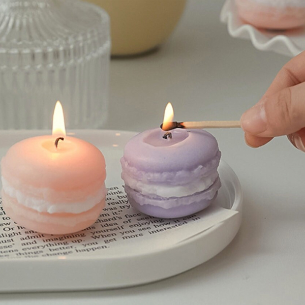 KOJA Macaron Shaped Pastel Color Decorative Aromatherapy Scented Candles - Image 3