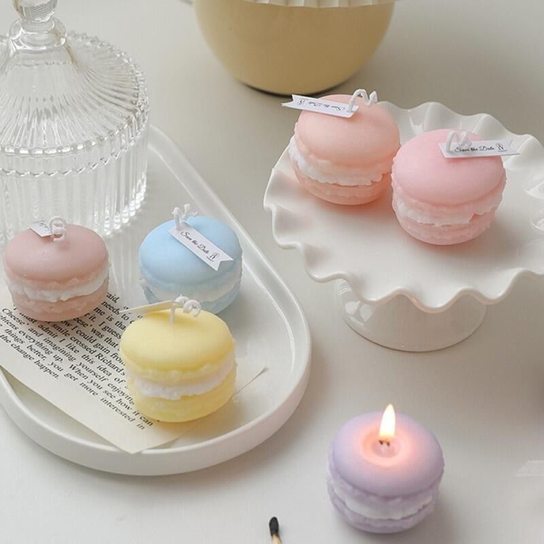 KOJA Macaron Shaped Pastel Color Decorative Aromatherapy Scented Candles - Image 4