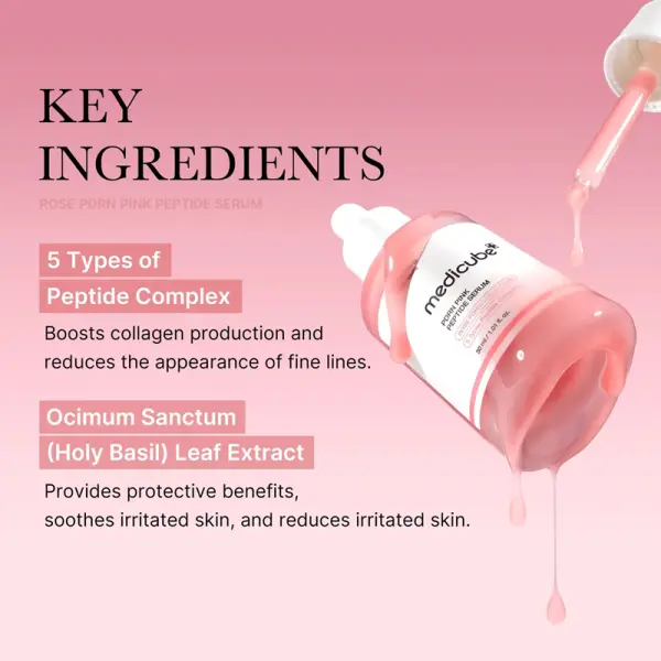 KOJA Medicube Salmon DNA PDRN Pink Peptide Serum, Pink glow serum, Peptide, Niacinamide, Uneven Skin Tone ,30ml - Image 3