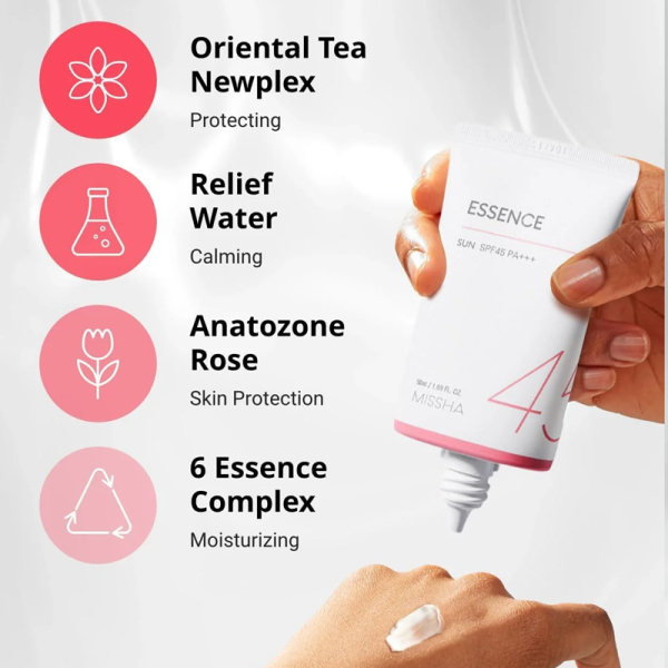 KOJA Missha All Around Safe Block Essence Sun SPF45 PA+++_ (50ml) - Image 3
