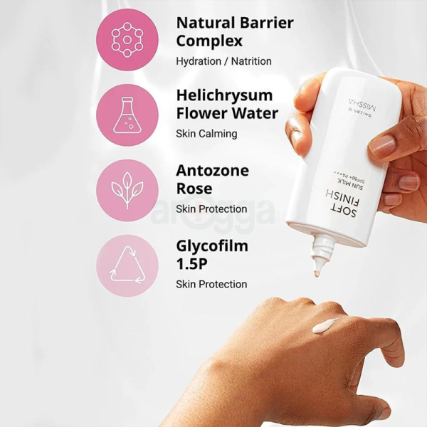 KOJA Missha All Around Safe Block Soft Finish Sun Milk SPF50 / PA+++ 70 ML - Image 4