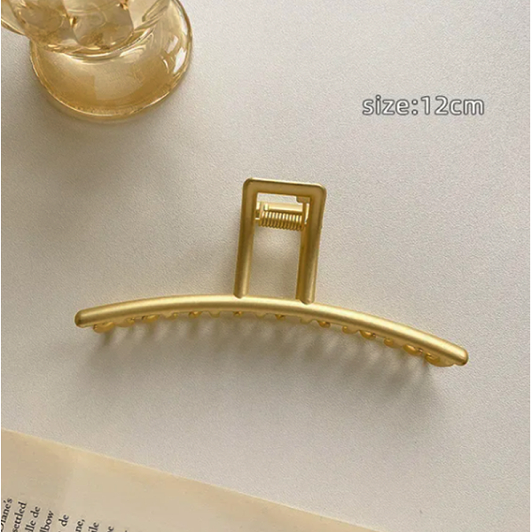 KOJA New Women's Fashion Metal Gold Crab Claw Clip Geometric Hollow Hair Clip Shark Clip Back Head Hair Ornament - Image 2