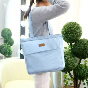 KOJA Simple Korean Style Fresh Women's Portable Denim Shoulder Bag