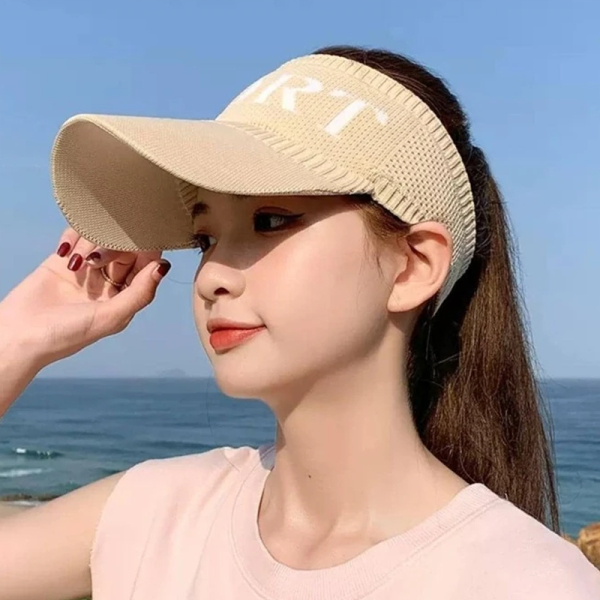 KOJA Sports Unisex Letter Graphic Sun Protection Casual Visor Hat For Summer - Image 2