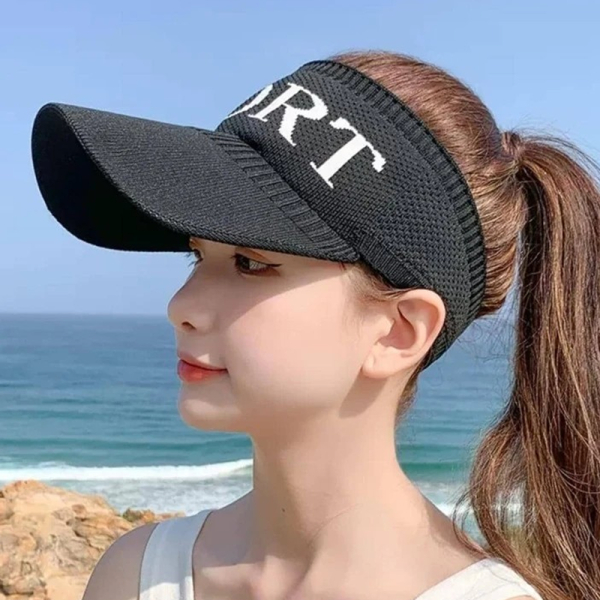 KOJA Sports Unisex Letter Graphic Sun Protection Casual Visor Hat For Summer - Image 5