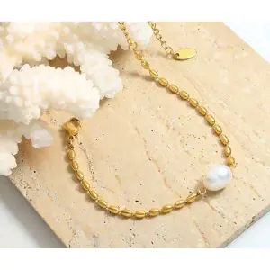 KOJA Stainless Steel Pearl Bracelet For Women