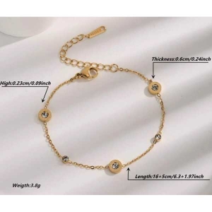 KOJA Stainless Steel Simple Gold Bracelets For Women
