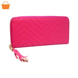 KOJA Tassel Women Long Wallet With Zipper Phone Pocket Clutch Purse and Card Holder