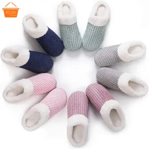 KOJA Unisex Indoor Slippers Memory Foam Slippers Comfortable Warm Non Slip Indoor Outdoor Home Slippers Size:40-41