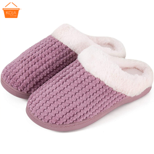 KOJA Unisex Indoor Slippers Memory Foam Slippers Comfortable Warm Non Slip Indoor Outdoor Home Slippers Size:42-43