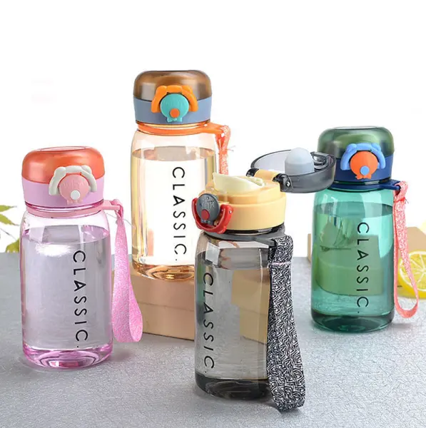 KOJA Water Bottles Portable Coffee Cup High-Value Plastic Water Cup Men and Women Outdoor Sports Leak-Proof Cup