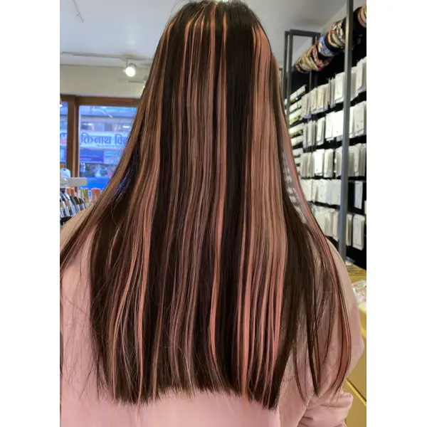 KOJA Women Clip In One Piece Colorful Hair Extensions For Women - Image 3