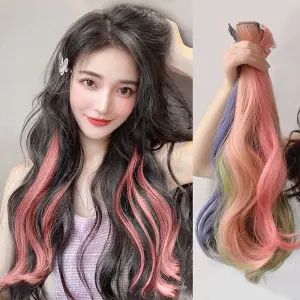 KOJA Women Clip In One Piece Colorful Hair Extensions For Women