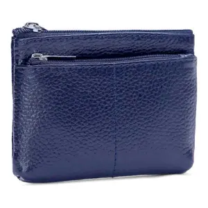 KOJA Women's Mini Coin Purse Genuine Leather Pouch Change Wallet with Key Ring