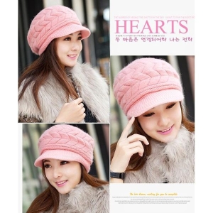 KOJA Womens Winter Beanie Hat Warm Knitted Slouchy Wool Hats Cap with Visor