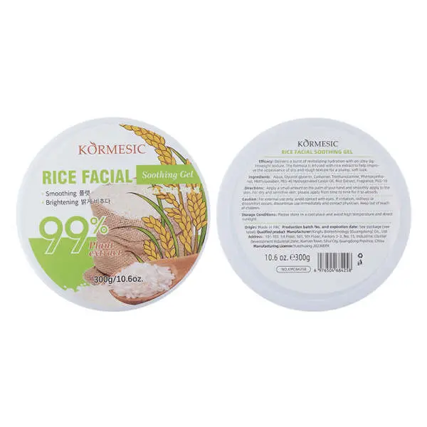 KORMESIC Rice Facial Soothing Gel 300g Smoothing Deep Moisturizing Honey Gel - Image 4