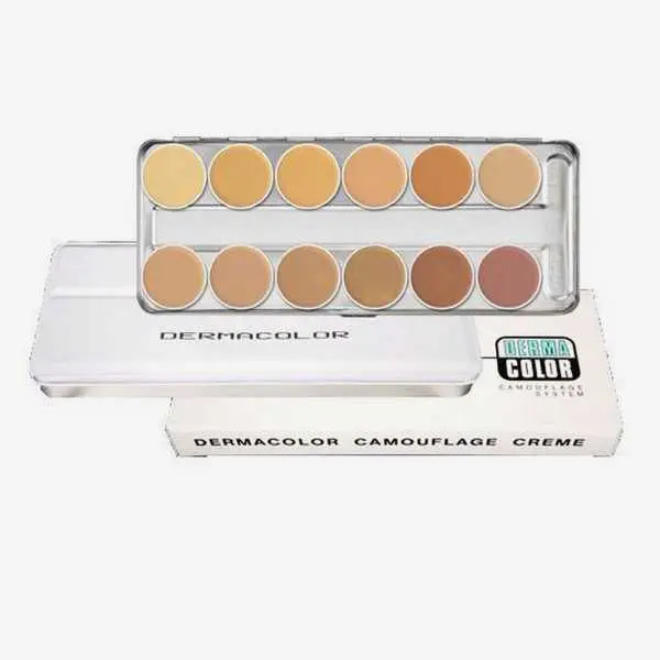 Kryolan Camouflage System Makeup Palette with 12 Shades By Genuine Collection - Image 2