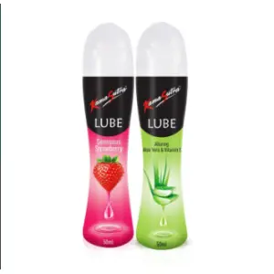 KS Lube Strawberry+Aloe Personal Lubricant for Men & Women - 50 ml | Pack of 2