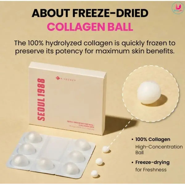 KSECRET SEOUL 1988 Boosting Ball : Collagen 100% [7 capsules] By Dream Skin Nepal - Image 5