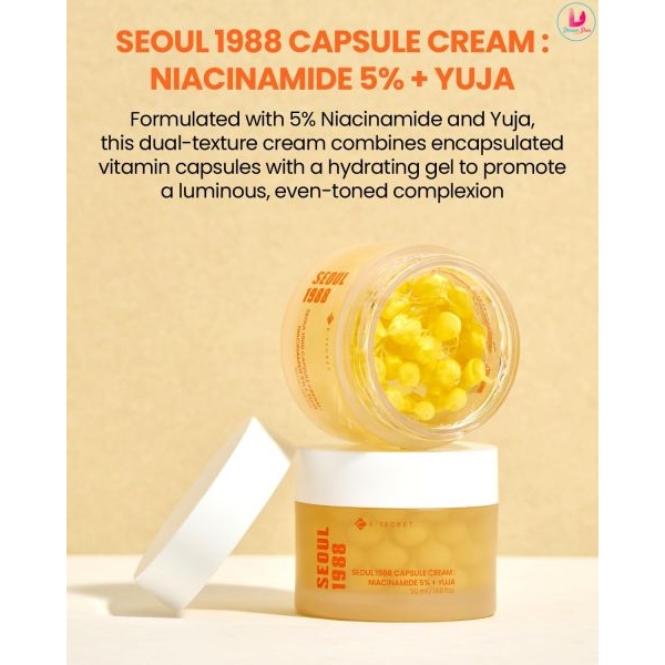 KSECRET SEOUL 1988 Capsule Cream Niacinamide 5% + Yuja [50ml] By Dream Skin Nepal - Image 2